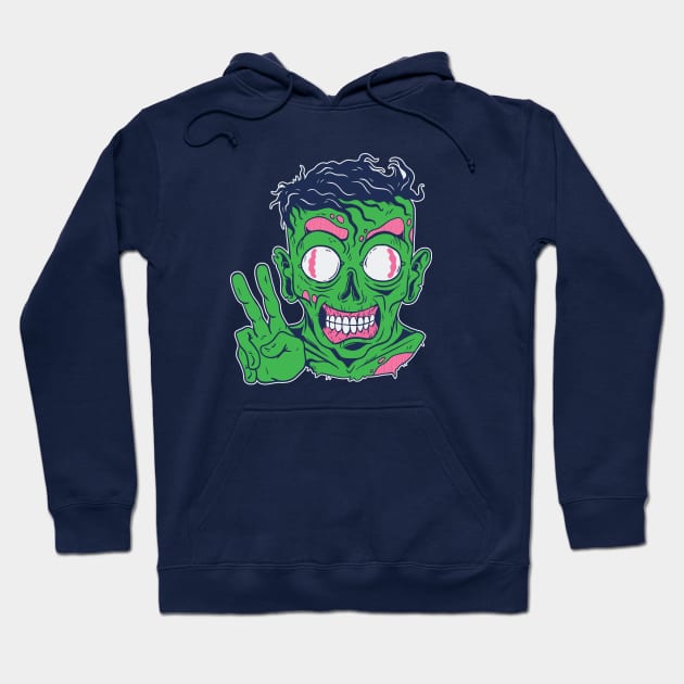 Funny Zombie Monster Cartoon Hoodie by SLAG_Creative